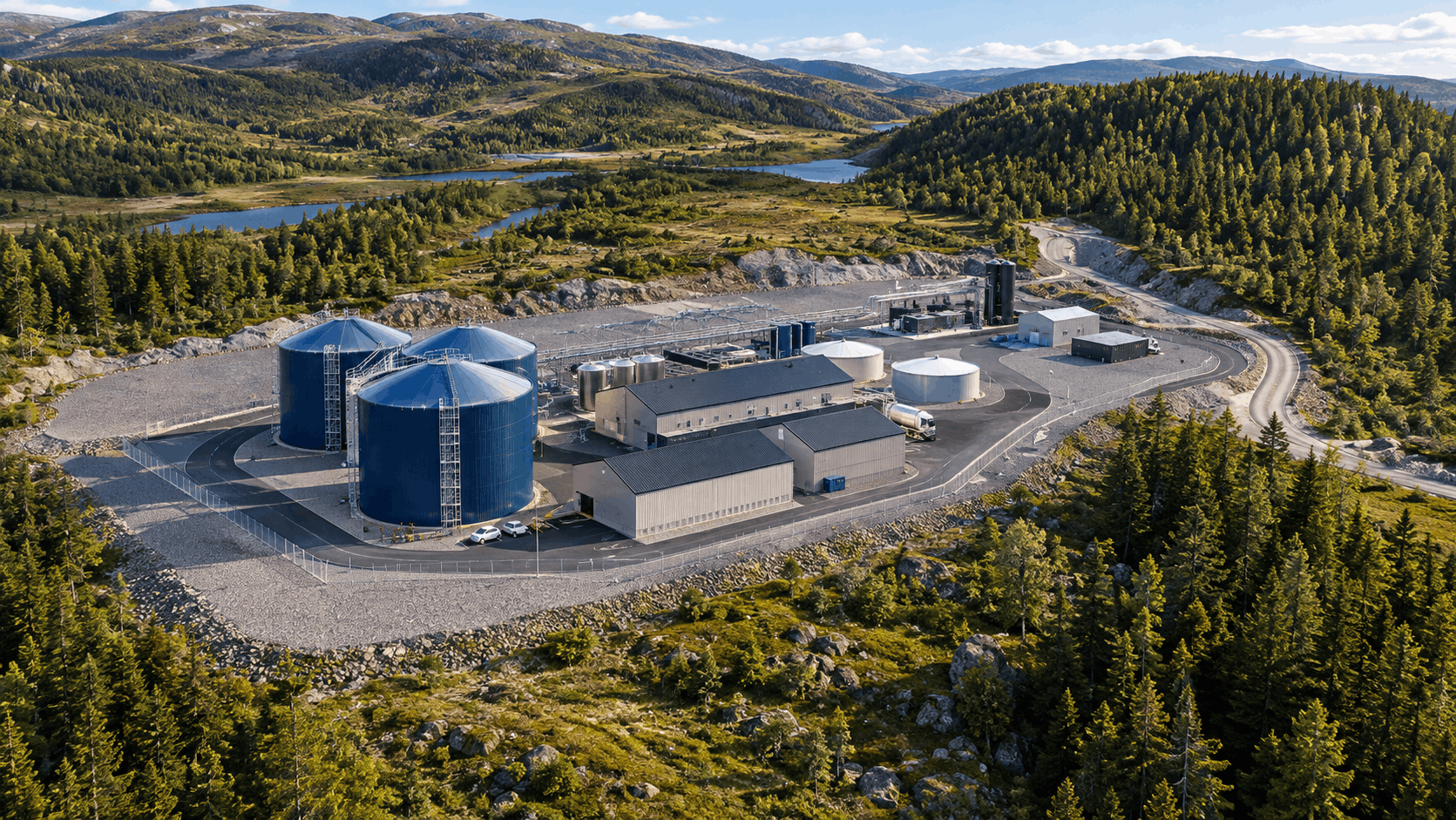 Illustrasjon av Støren biogassanlegg